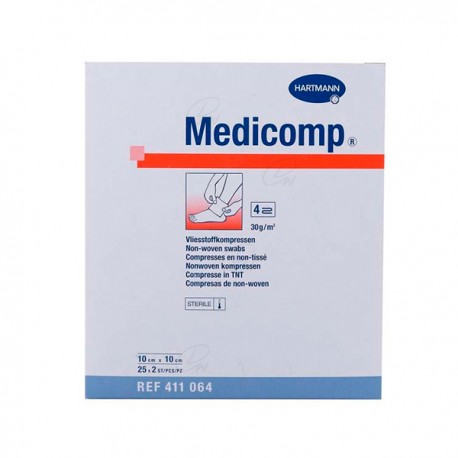 MEDICOMP COMP NON WOV 10X10  25X2 UNIDADES